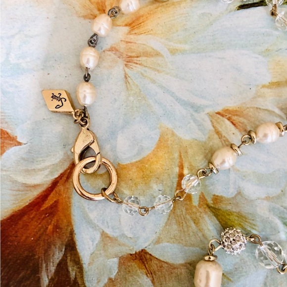 🔥Beautiful Pearl Statement Crystal Necklace - Picture 9 of 17